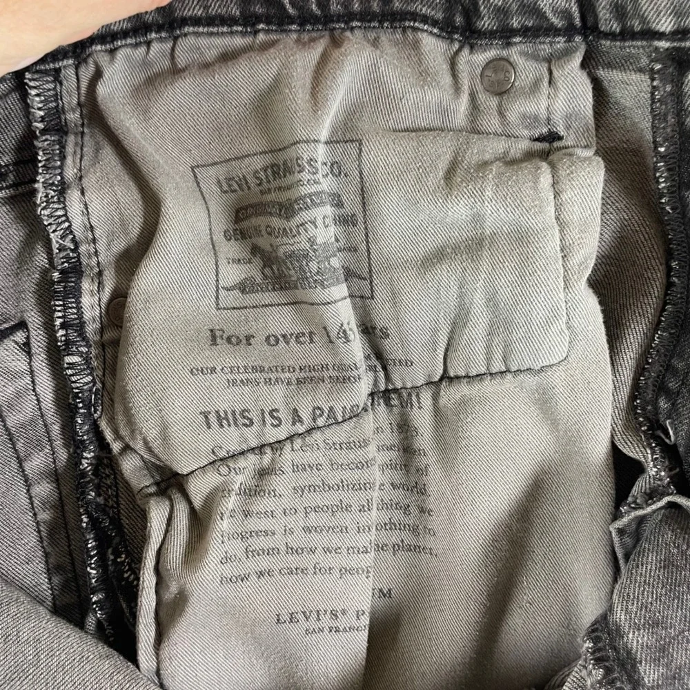 levi's 502 premium illusion gray stretch taper jeans 33/32 grunge indie sleaze